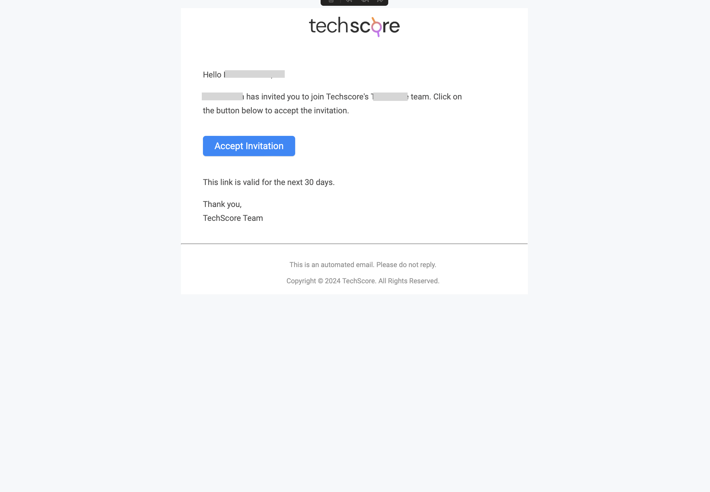 Image of Invitation Email